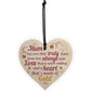 Mum Mummy Mother Christmas Gift From Daughter Son Wood Heart