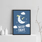 Blue Framed Nursery Prints / Baby Boys Nursery Bedroom Decor