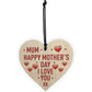 Happy Mothers Day Gift For Mum Novelty Wooden Heart Mum