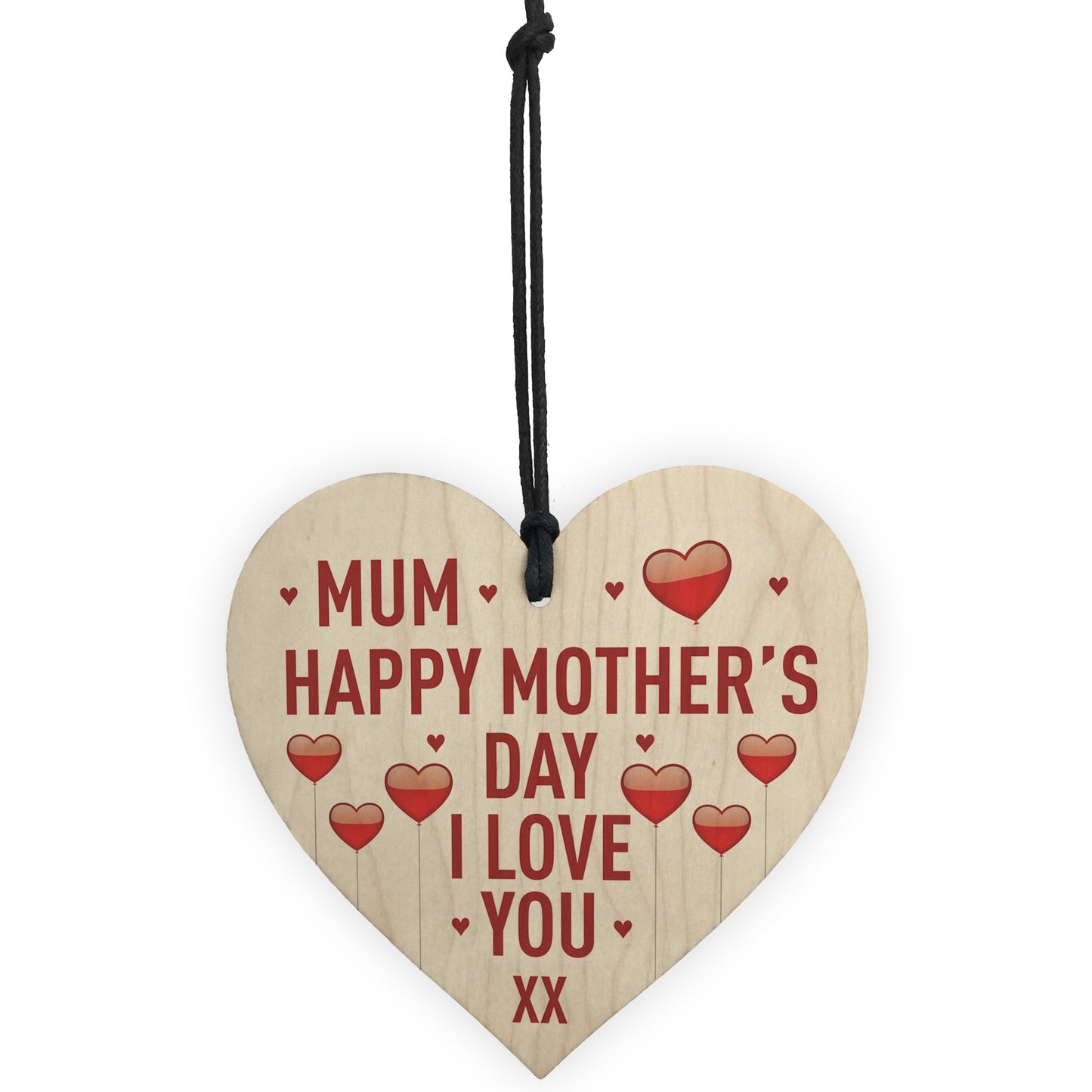 Happy Mothers Day Gift For Mum Novelty Wooden Heart Mum