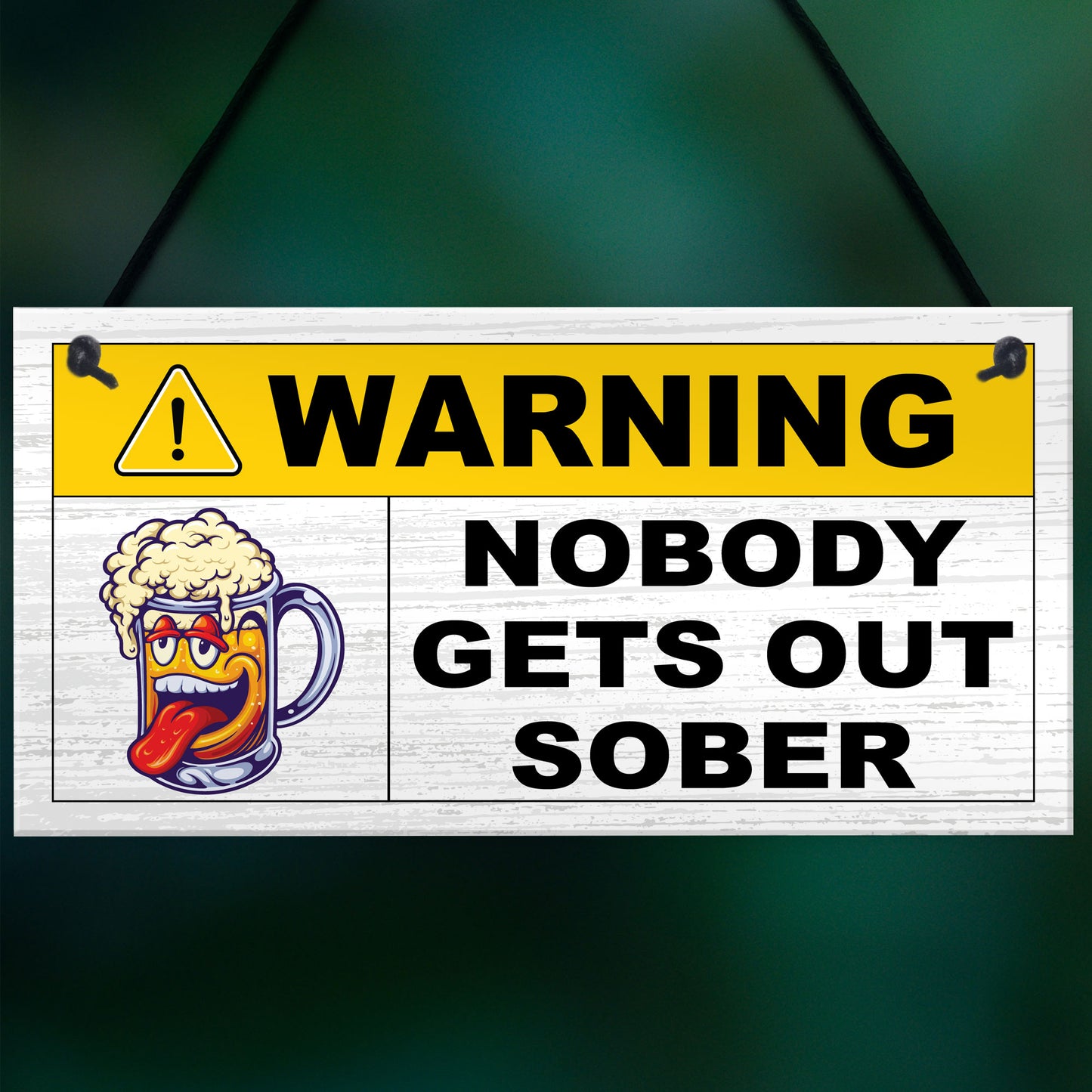 Nobody Gets Out Sober Funny Man Cave Sign Bar Signs And Plaques