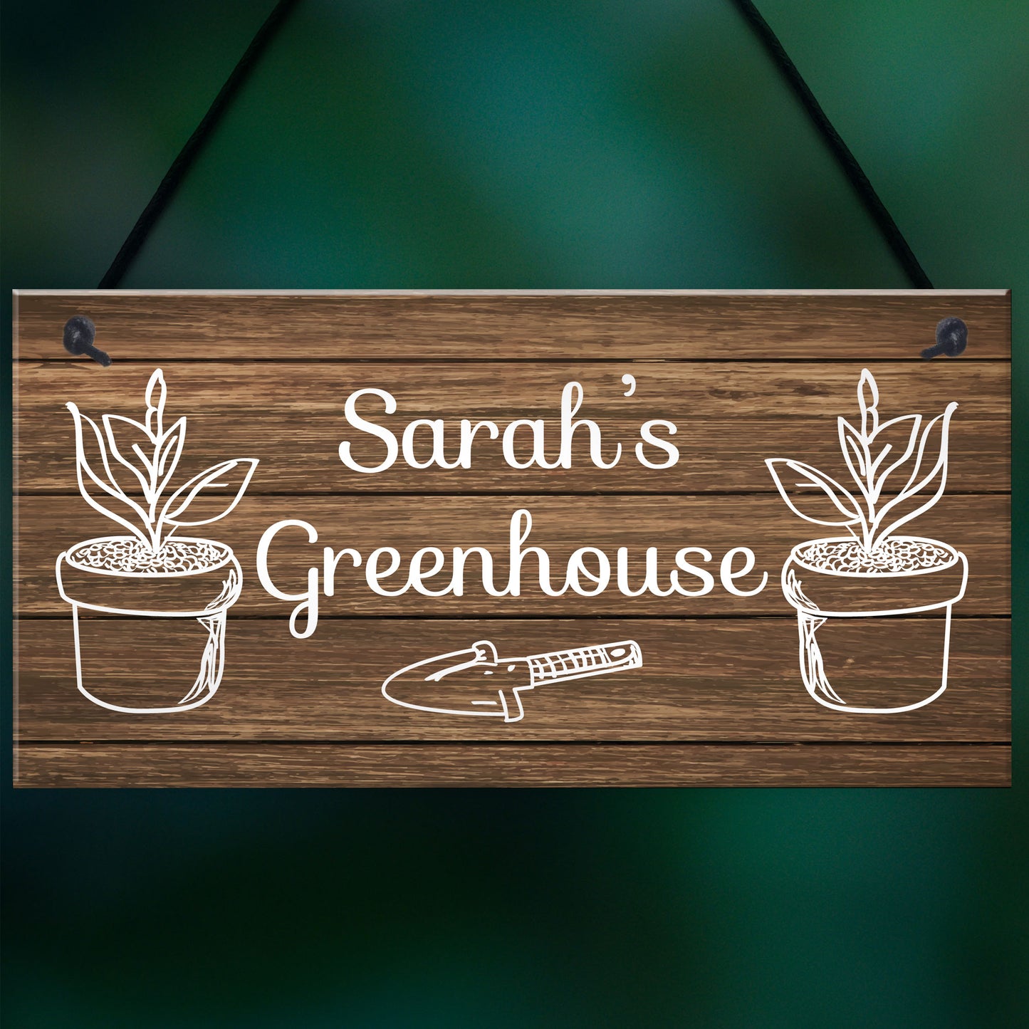 Novelty Greenhouse Sign Rustic Garden Summerhouse Sign Friend