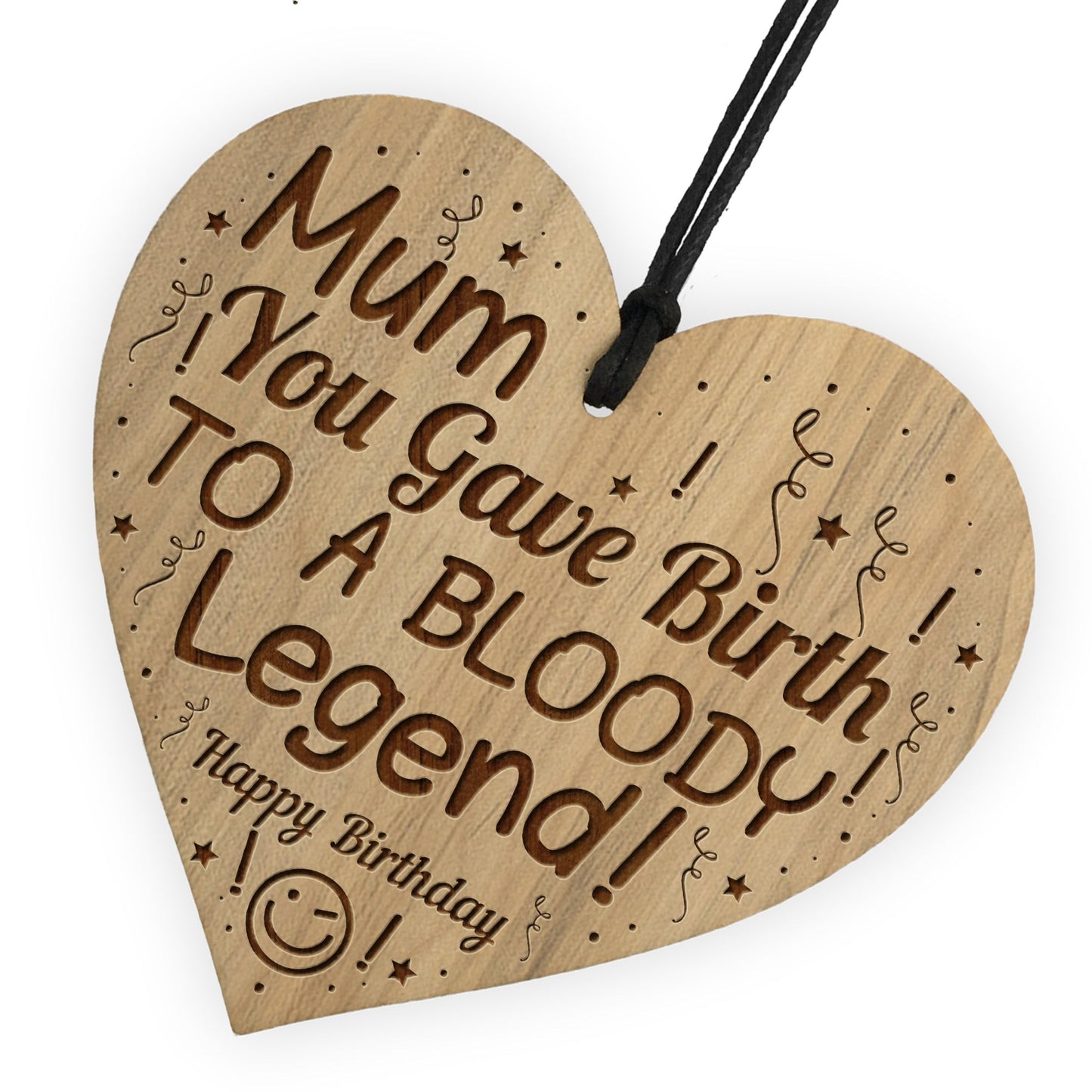 Funny Mum Birthday Gift Engraved Heart Novelty Mum Gifts