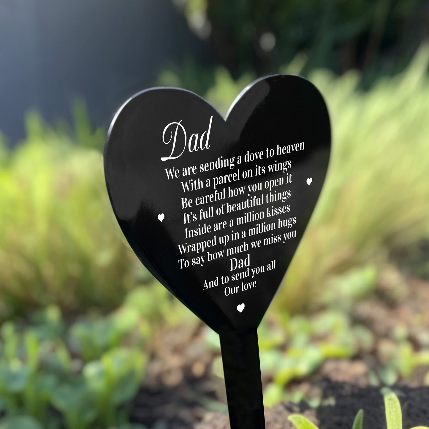 Dad Memorial Plaque Poem Grave Stake Ornament Remembrance Item