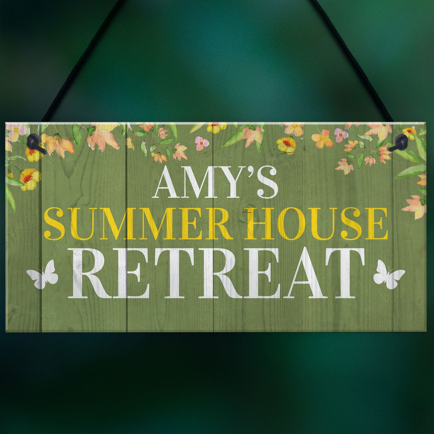 Summer House Personalised Home Sign Gifts Hanging Garden Sign