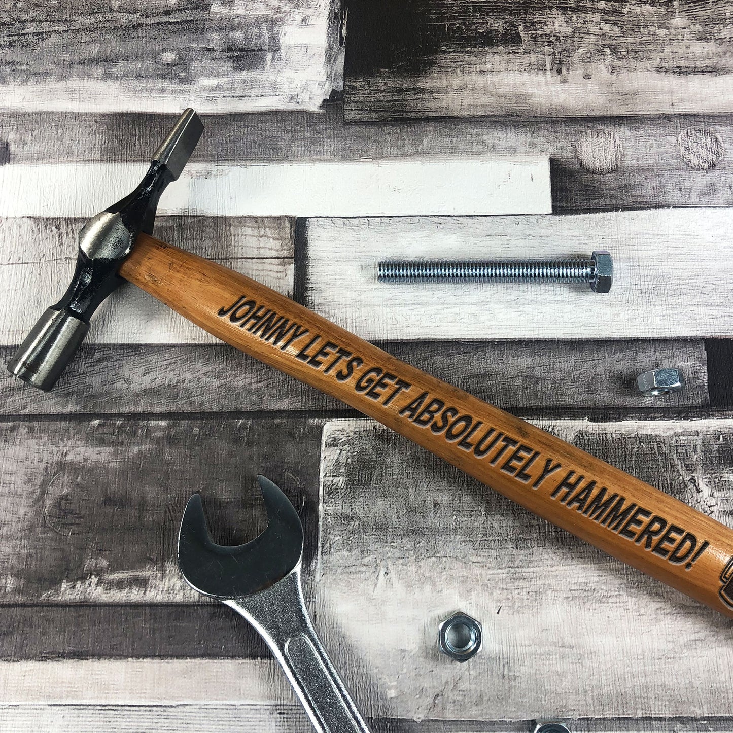 Personalised Engraved Hammer Birthday Gift For Him Novelty Gift