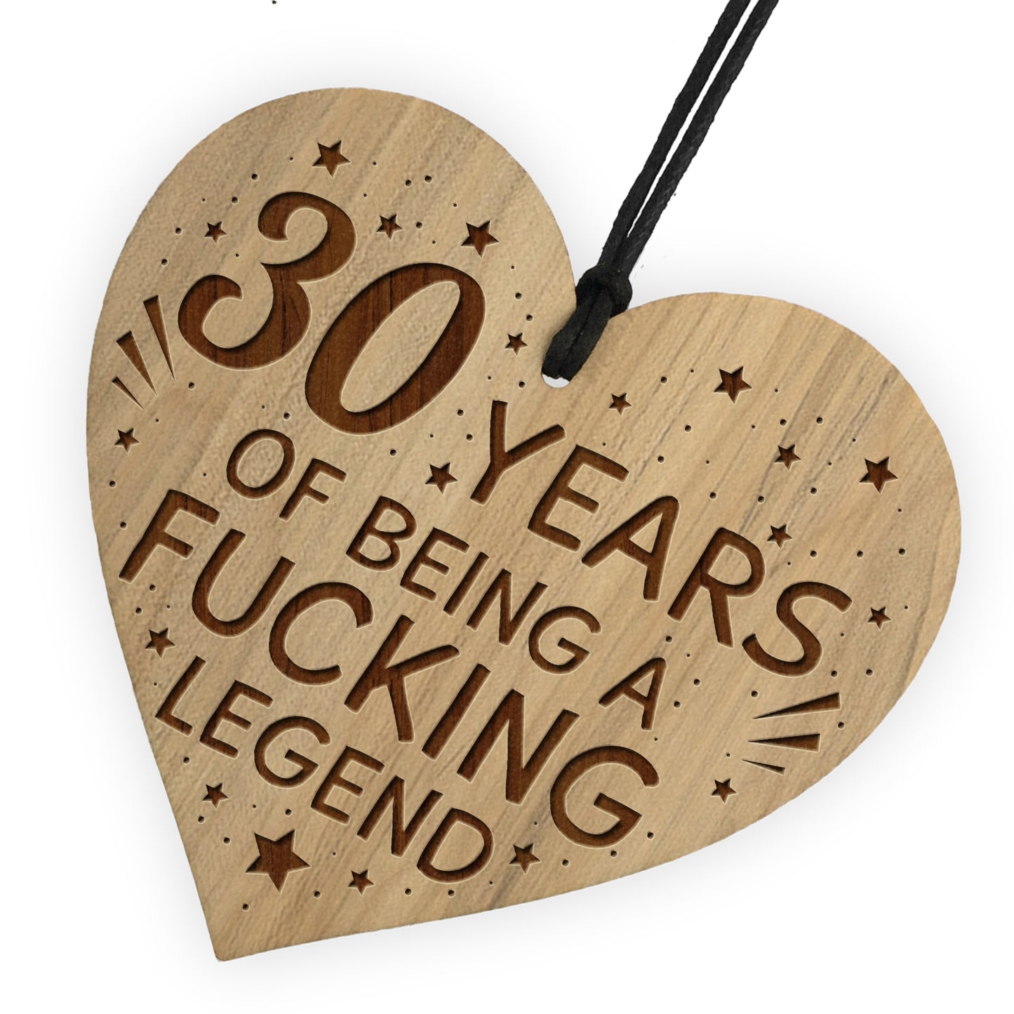 Funny Humorous 30th Birthday Gift For Men Women Engraved Heart