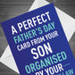 Funny Fathers Day Card From Son Bought By Daughter In Law