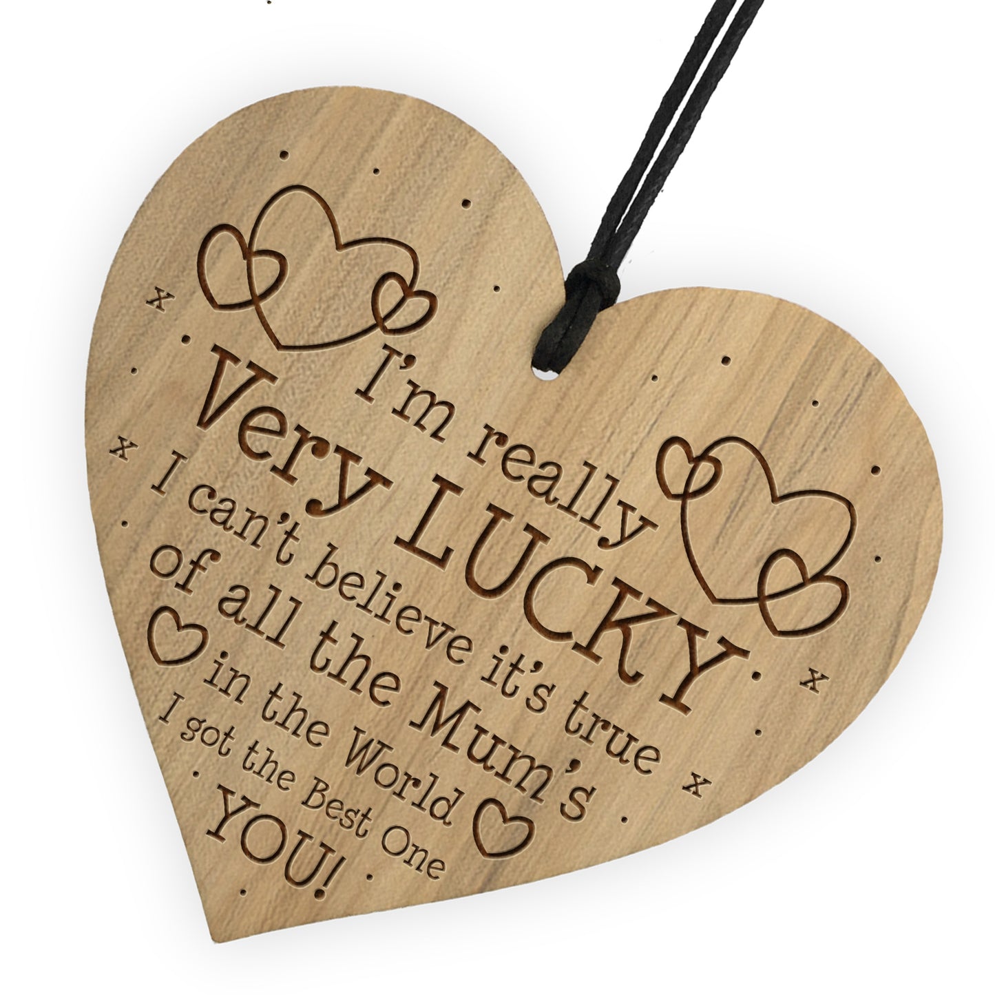 Mum Gift Birthday Christmas Engraved Heart Thank You Daughter