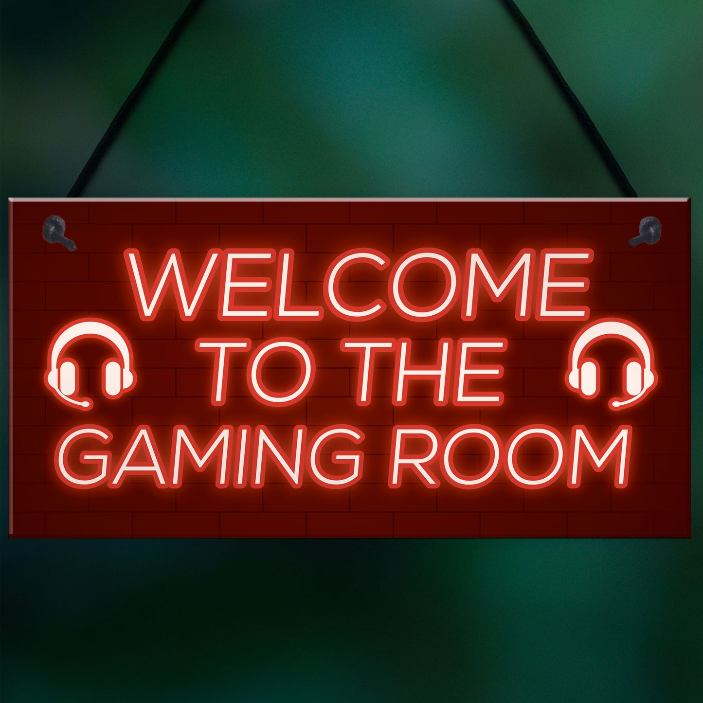 Gaming Room Sign Welcome Sign For Man Cave Boys Bedroom Gift