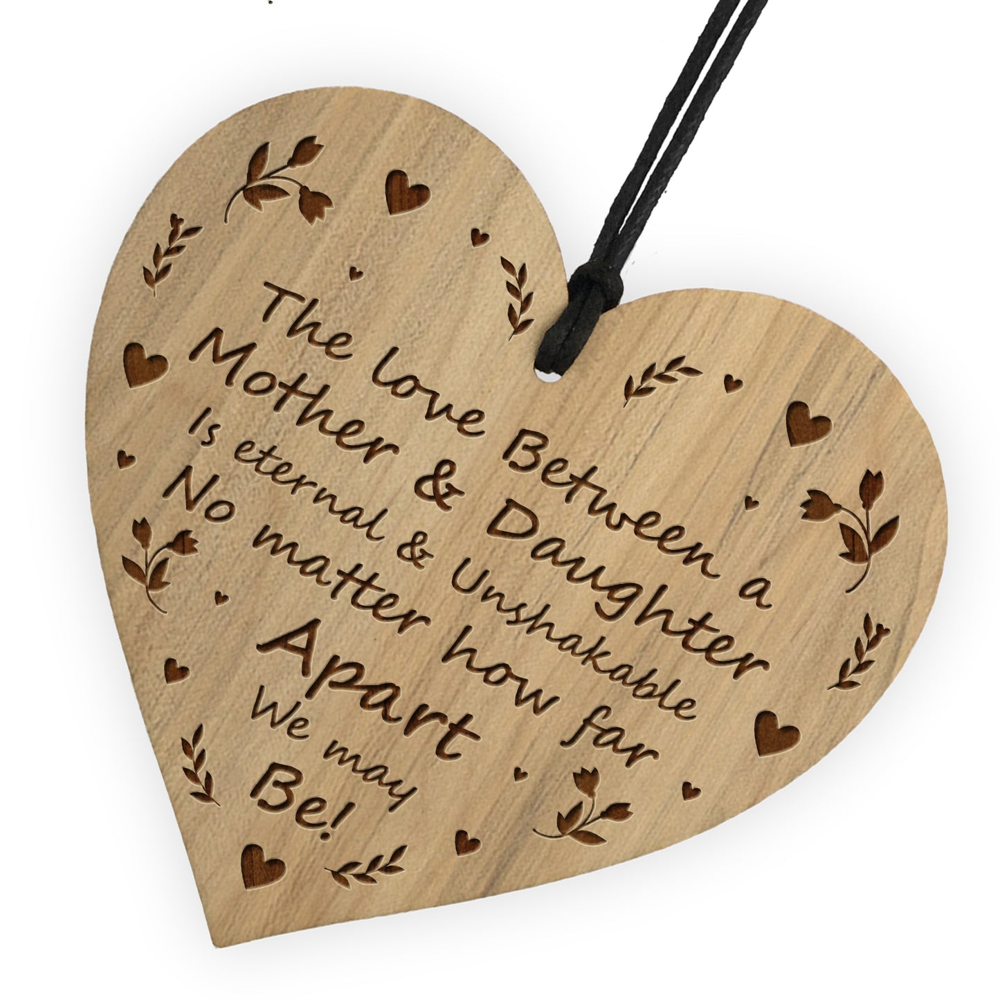 Mother And Daughter Gift Keepsake Engraved Heart Mum Daughter