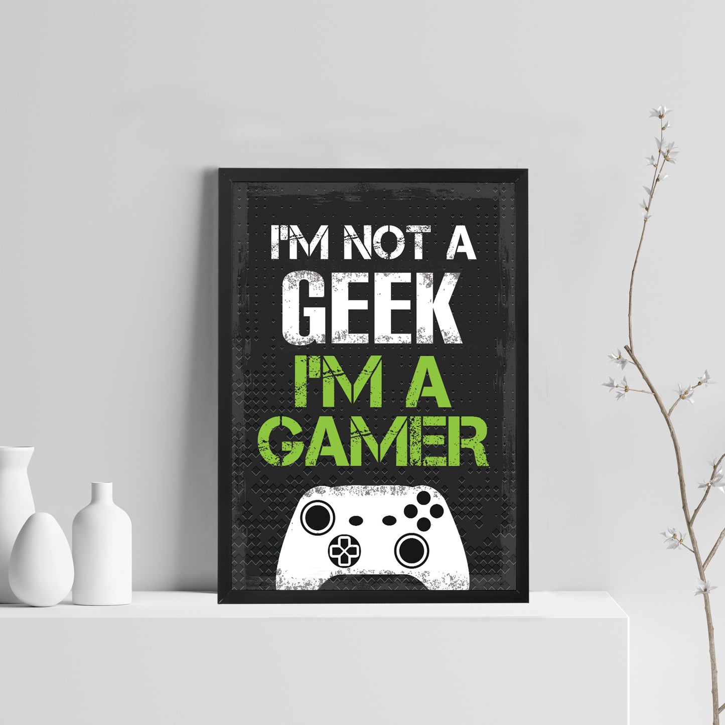 Not A Geek Gamer Gaming Sign For Boys Bedroom Gamer Print