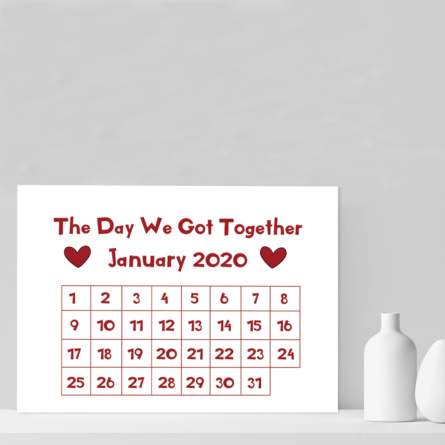 Personalised Boyfriend Husband Wife Anniversary Gift Print