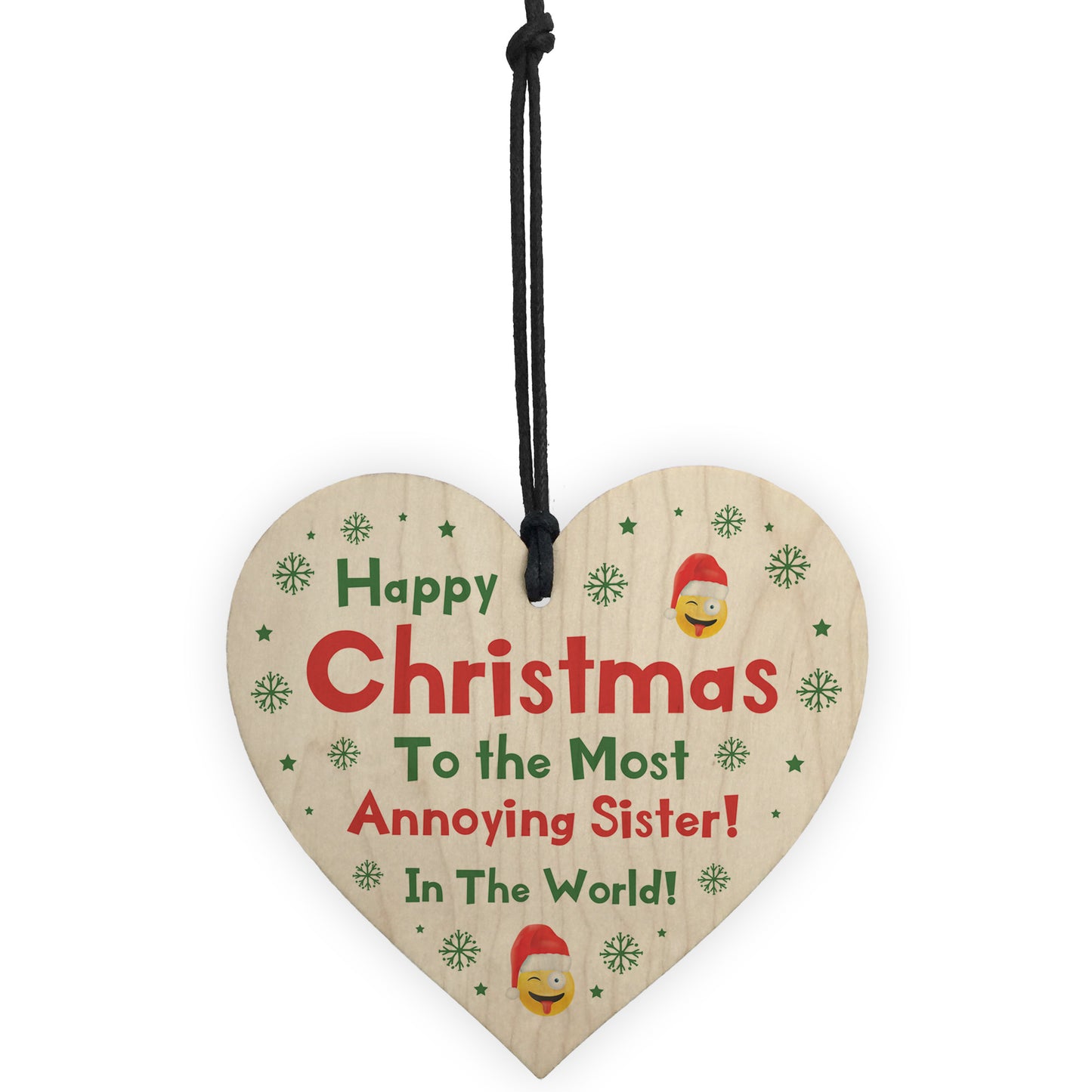 Funny Joke Sister Gift For Christmas Heart Novelty Sister Gift