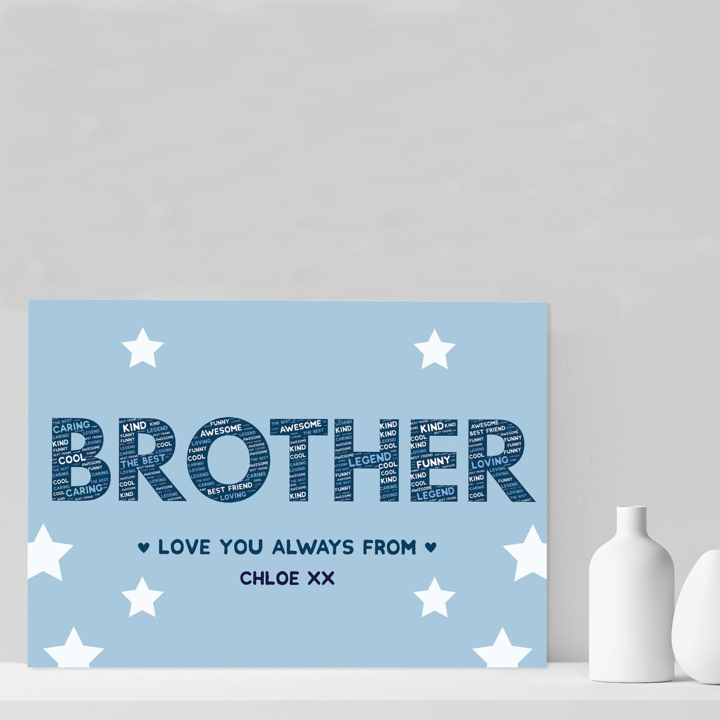 Brother Gift Personalised Print Brother Uncle Birthday Xmas Gift