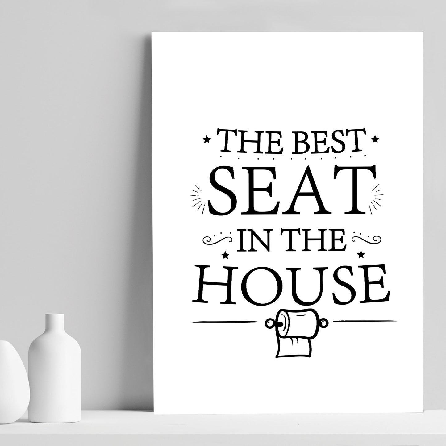Bathroom Sign For Toilet Loo Funny Print Home Decor Wall Art