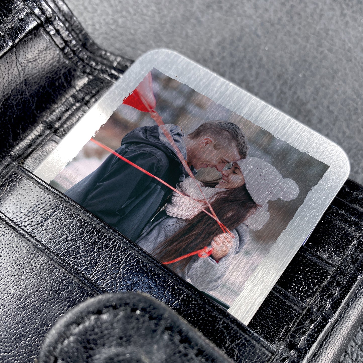 Personalised Gift For Boyfriend METAL Keepsake Photo Card