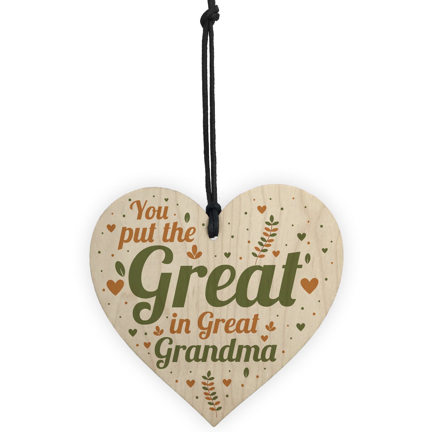 Great Grandma Birthday Christmas Card Gifts Wooden Heart Gift