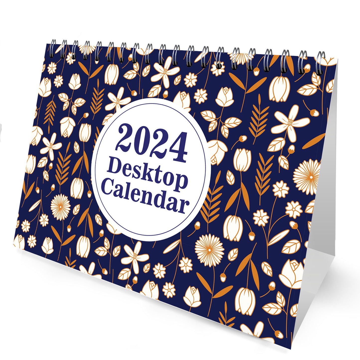 Floral Desktop Calendar 2024 Flipbook Planner For Girls Women