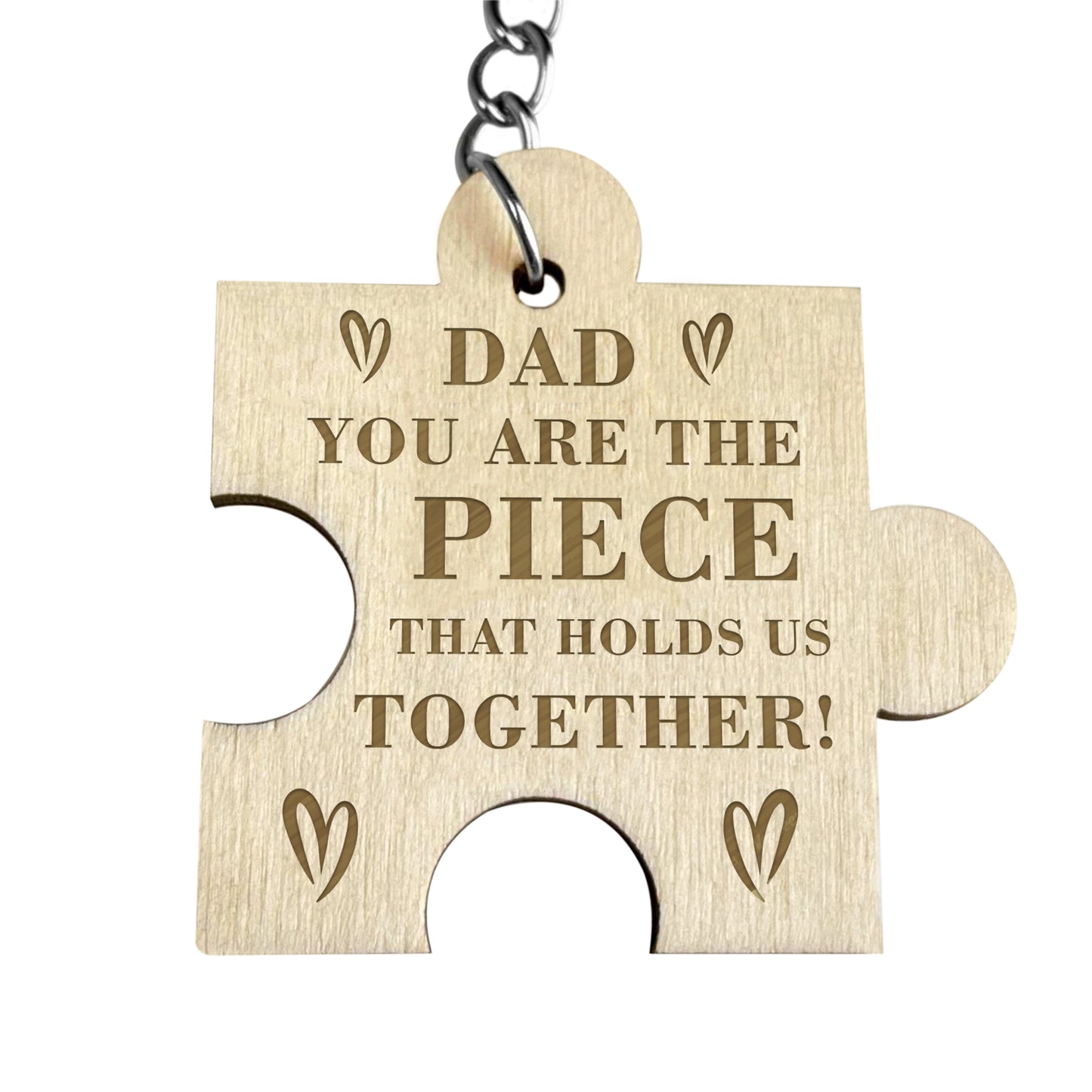 Dad Gifts Wood Puzzle Piece Keyring Fathers Day Gifts For Dad