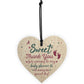 Baby Shower THANK YOU Wooden Heart Favour Tags Plaques
