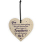 No1 Thank You Teacher Gifts Heart Leaving Nursery School Sign