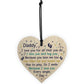 Dad Birthday Christmas Daddy To Be Wooden Heart From Bump Baby
