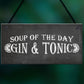 Gin & Tonic Garden Home Bar Pub Plaque Funny Alcohol Sign Gift