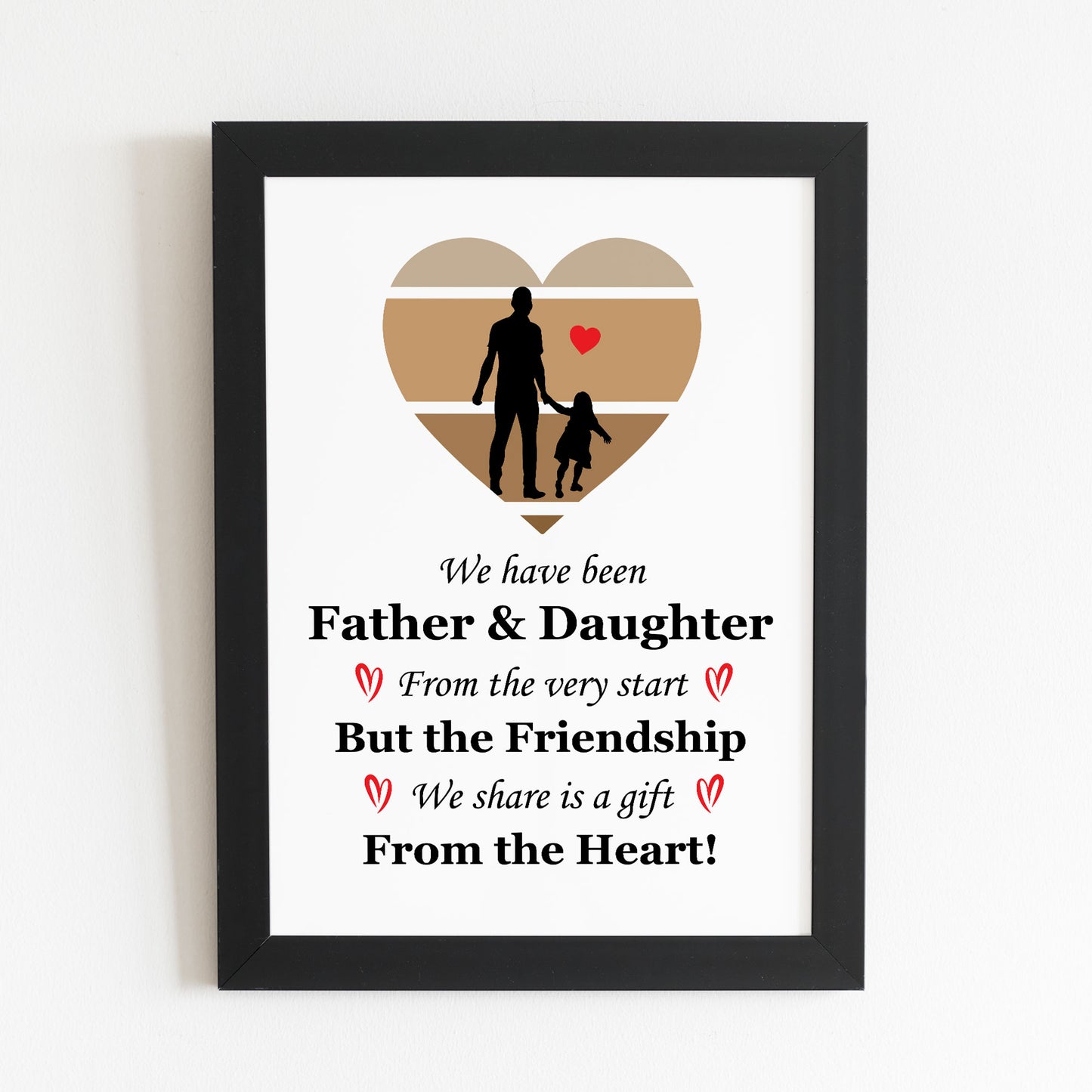 Father And Daughter Framed Print Dad Gifts From Daughter