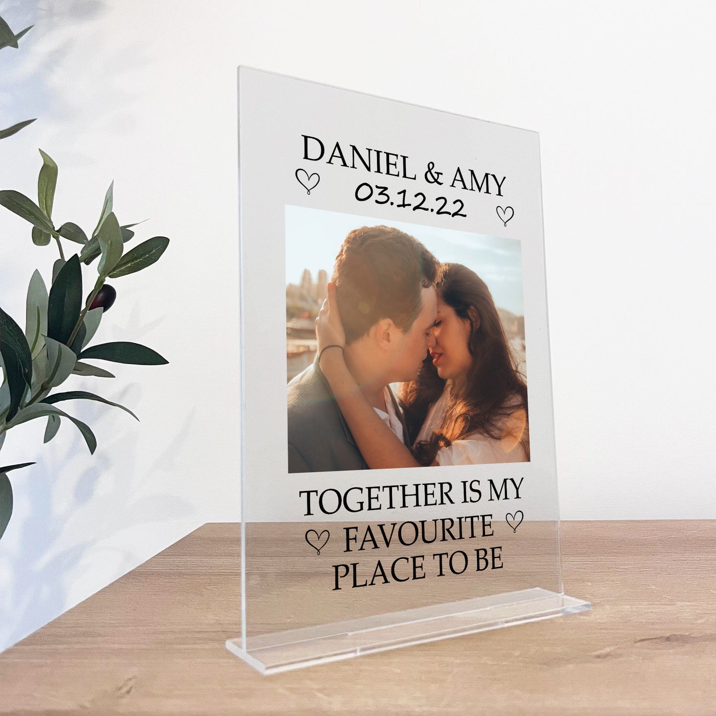 Personalised Anniversary Photo Plaque Gift For Boyfriend Her