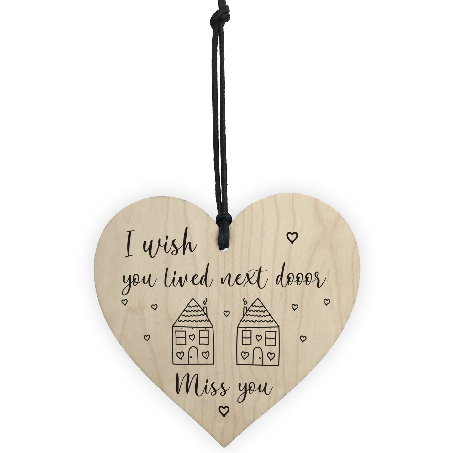 Best Friend Gift Wood Heart Miss You Best Friend Birthday Xmas