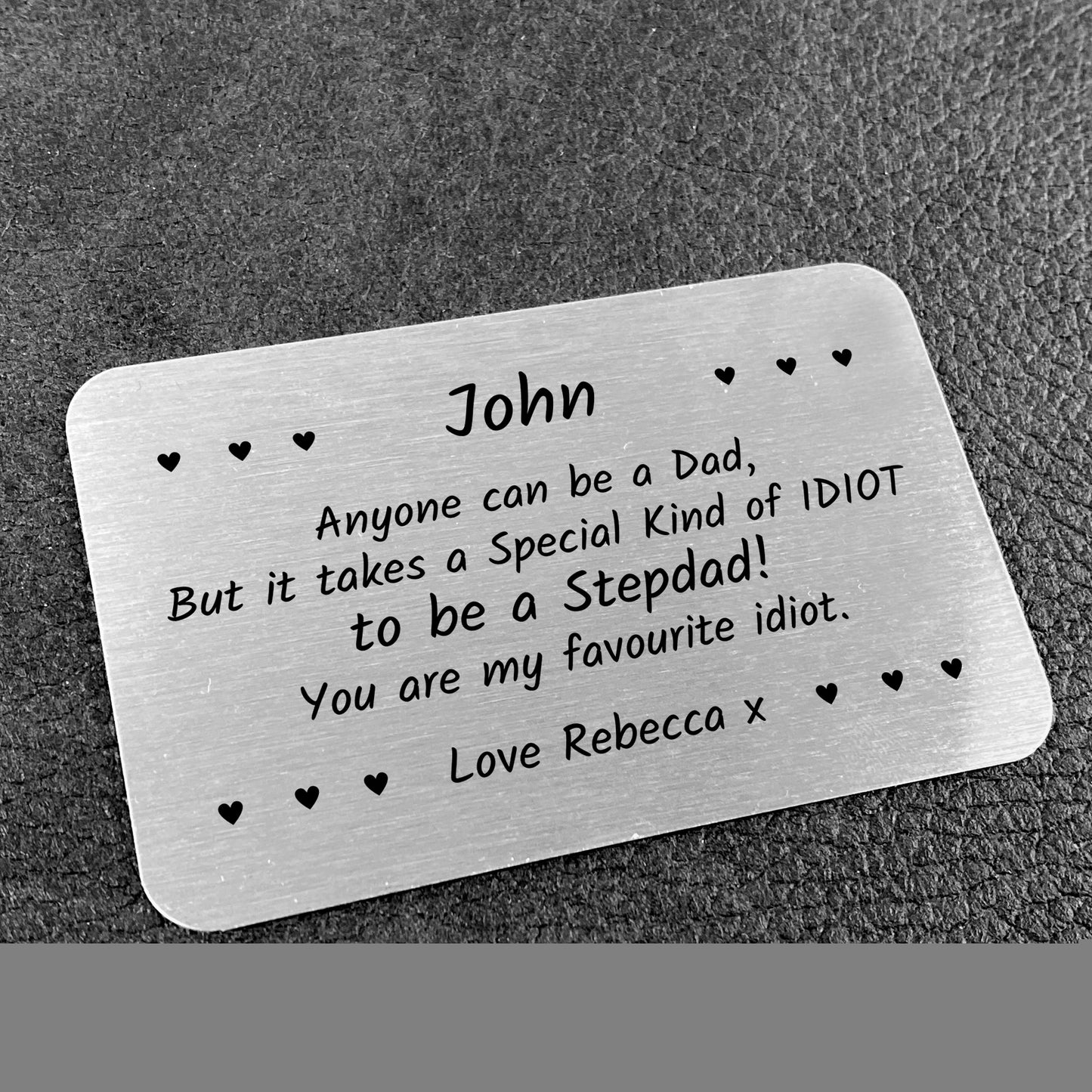 Funny Stepdad Birthday Christmas Gift PERSONALISED Card