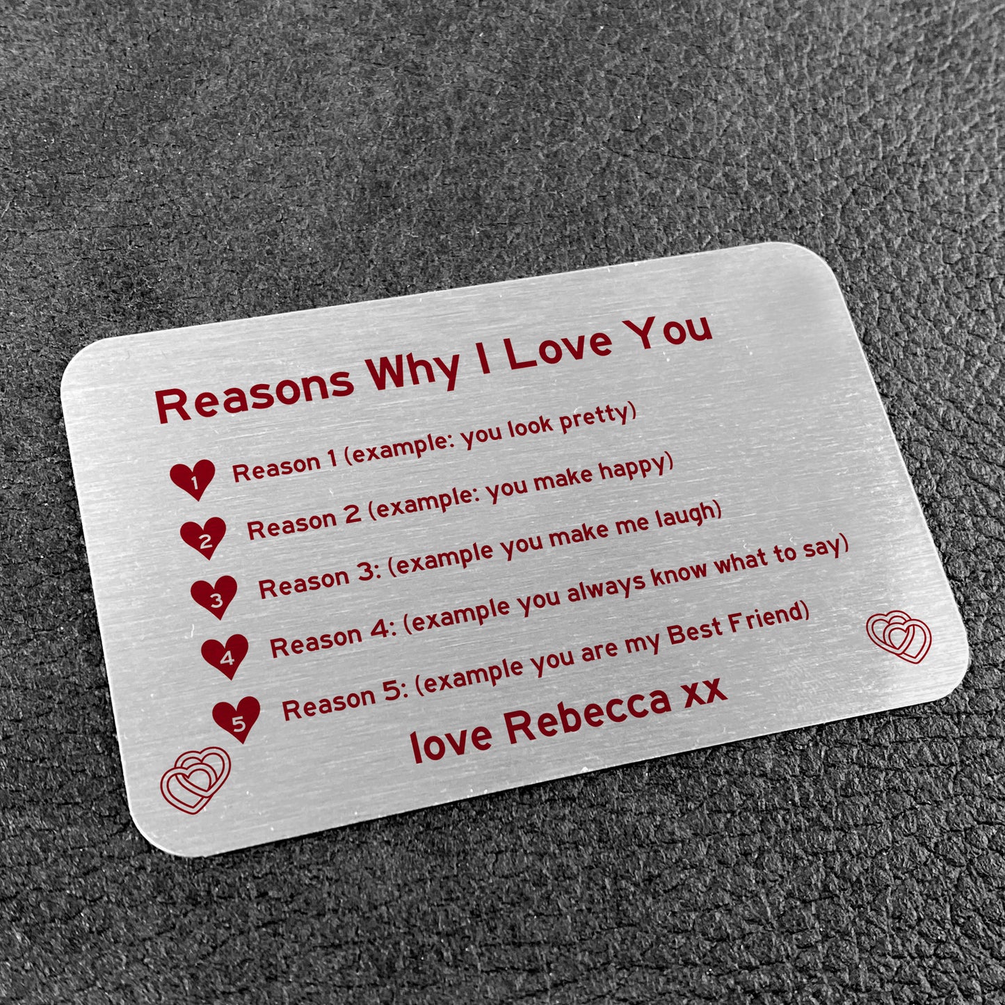 PERSONALISED Reasons Why I Love You Boyfriend Girlfriend
