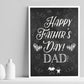 Happy Fathers Day Dad Print Gift From Daughter Son Keepsake