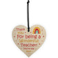 Wonderful Teacher Gift End of Term Leaving Present Wood Heart