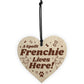 Frenchie Lives Here Funny French Bull Dog Hanging Sign Dog Lover