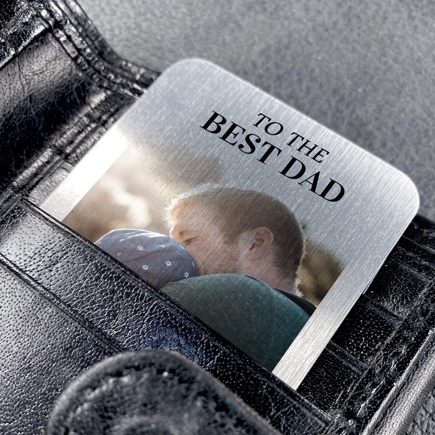 Best DAD Ever Gift Personalised Photo Wallet Card Birthday Gift