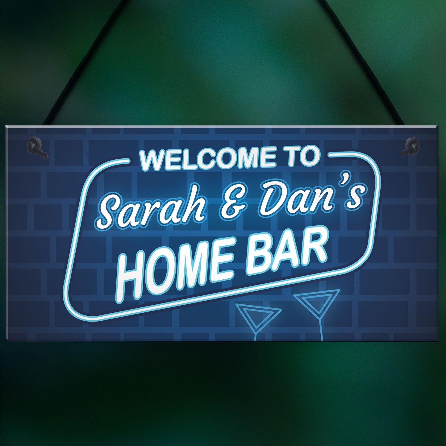 Home Bar Personalised Hanging Sign For Man Cave Home Bar