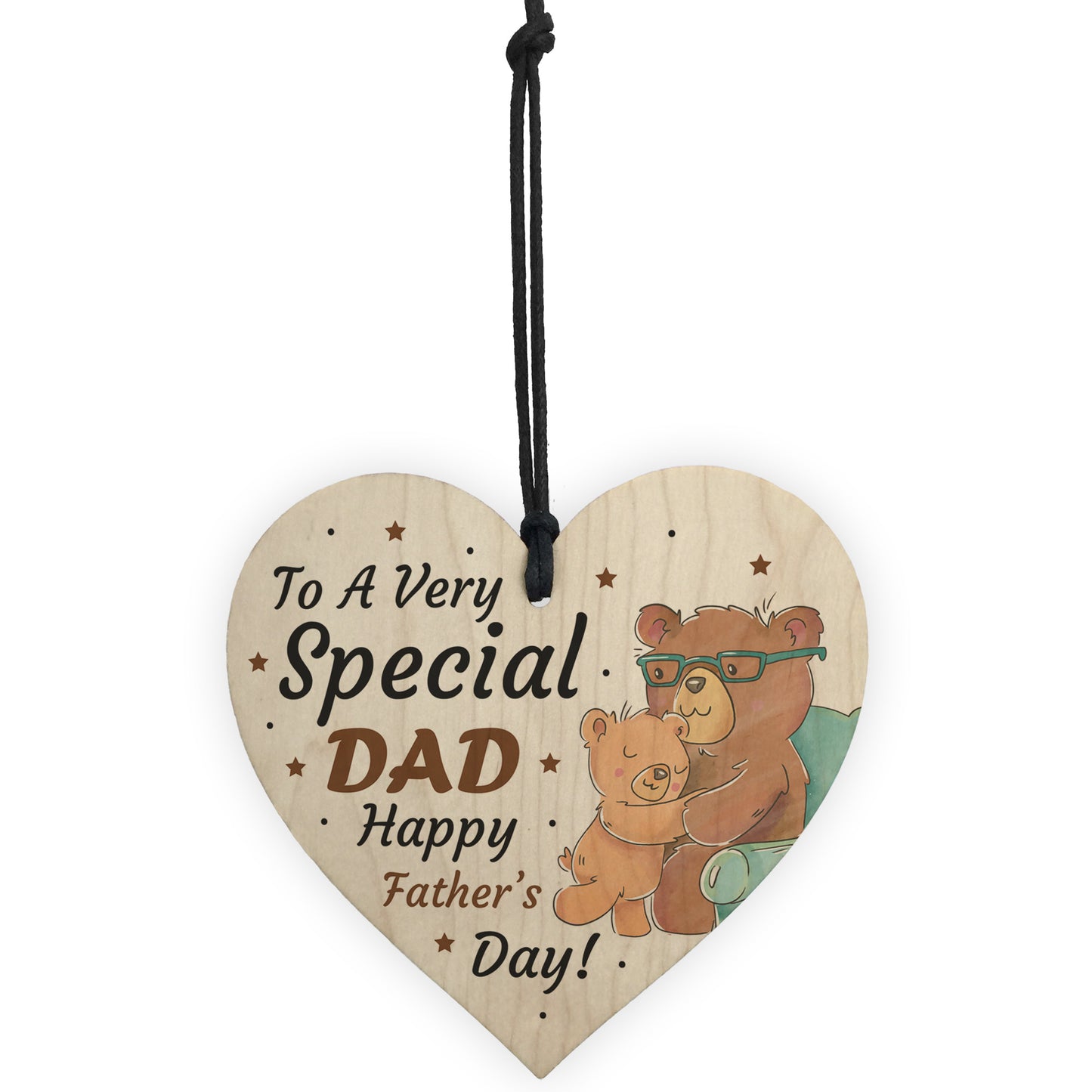 Cute Fathers Day Gift For Dad Wood Heart Dad Gift From Daughter