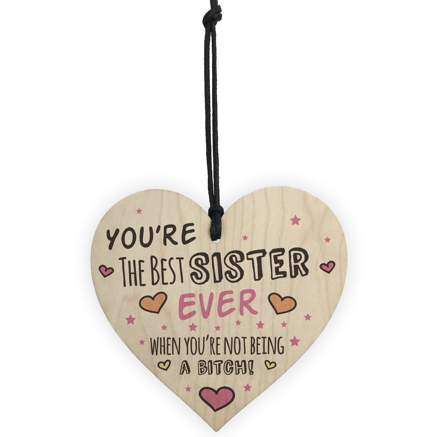 Best Sister Wooden Heart Friendship Plaques Funny Birthday Gifts