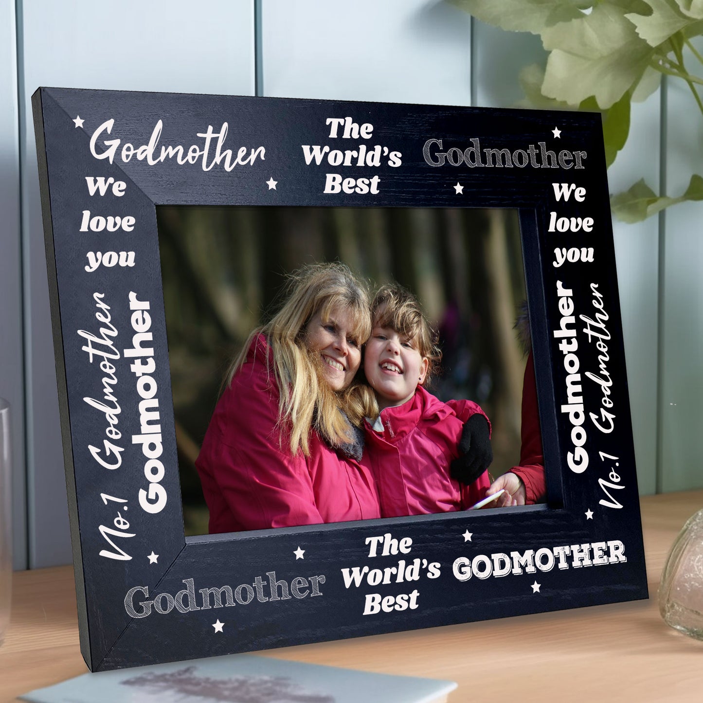 Godmother Photo Frame Birthday Christening Chistmas Gift Wood