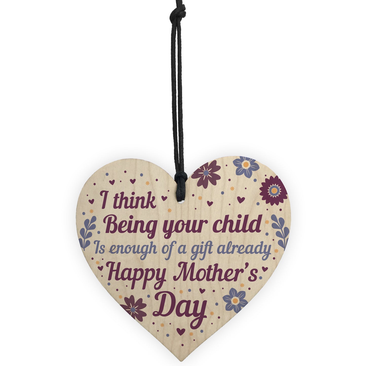 Mothers Day Funny Gifts Wooden Heart Sign Present