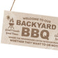 BBQ Welcome Sign Novelty Backyard BBQ Barbecue Garden Sign