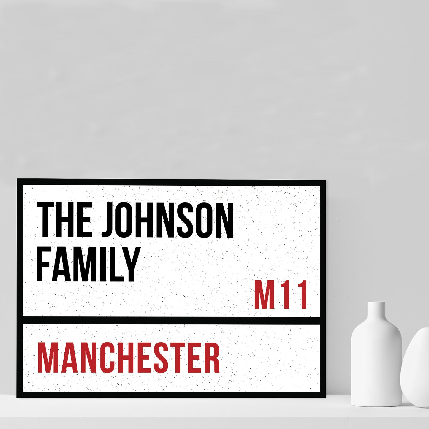 Personalised Family Name London Street Sign Print New Home Gift