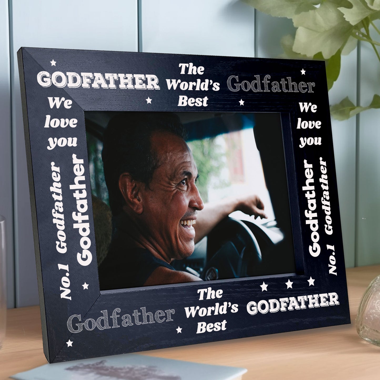 Godfather Gifts Wooden Photo Frame Birthday Fathers Day