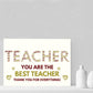 Best Teacher Gift Word Art Print Thank You School Nursery Gift