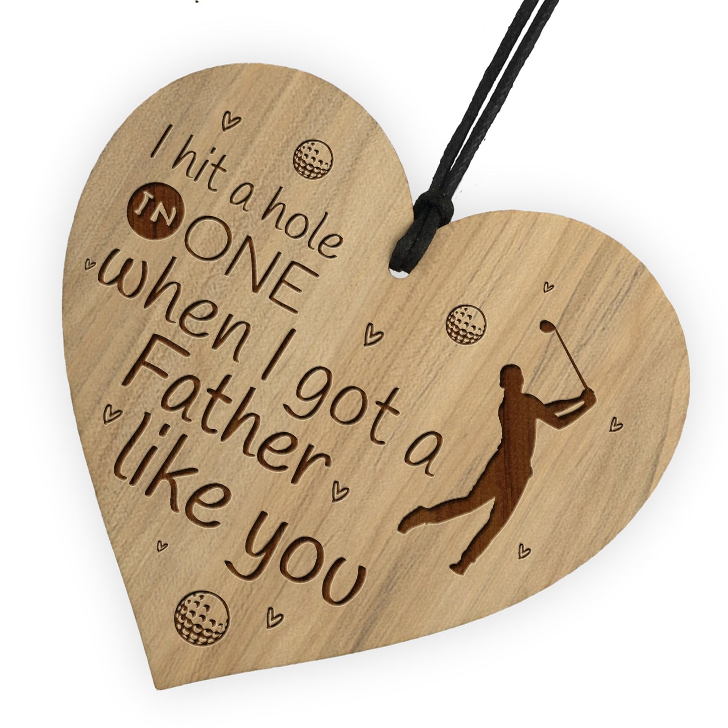 Funny Dad Golfer Gifts Birthday Gift For Dad Engraved Heart