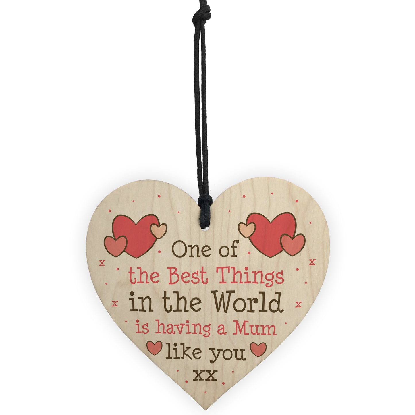 Thank You Mothers Day Gift For Mum Wood Heart Gift From Daughter