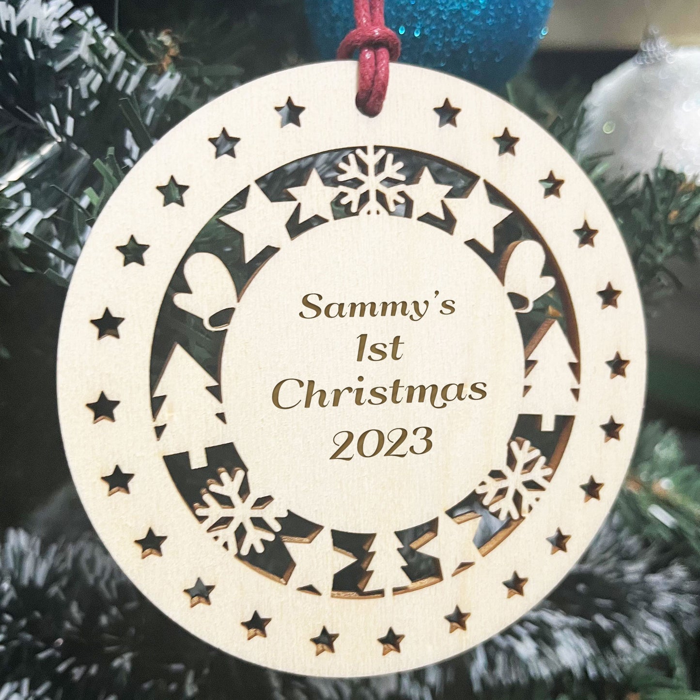 Personalised 1st Christmas Decoration For Daughter Son Baby Girl