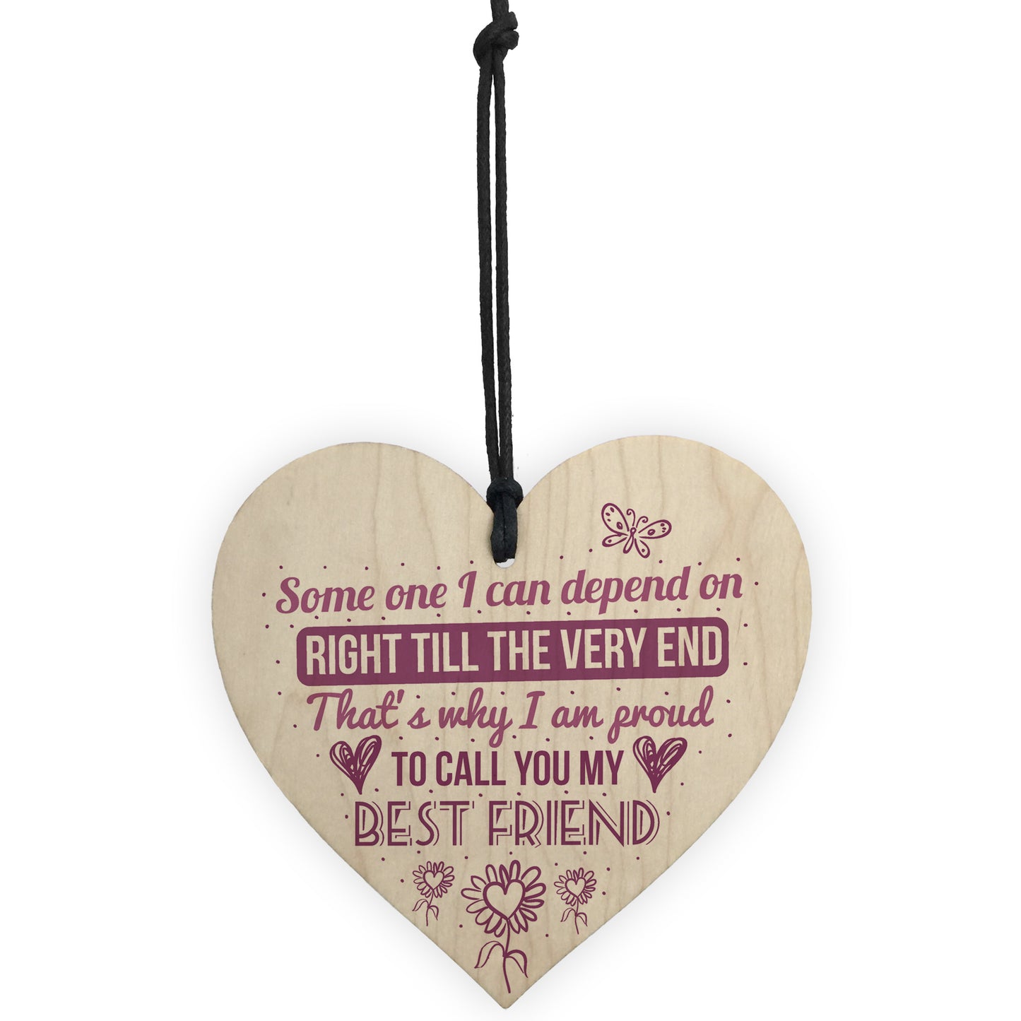My Best Friend Sentimental Friendship Friend Gift Wood Heart
